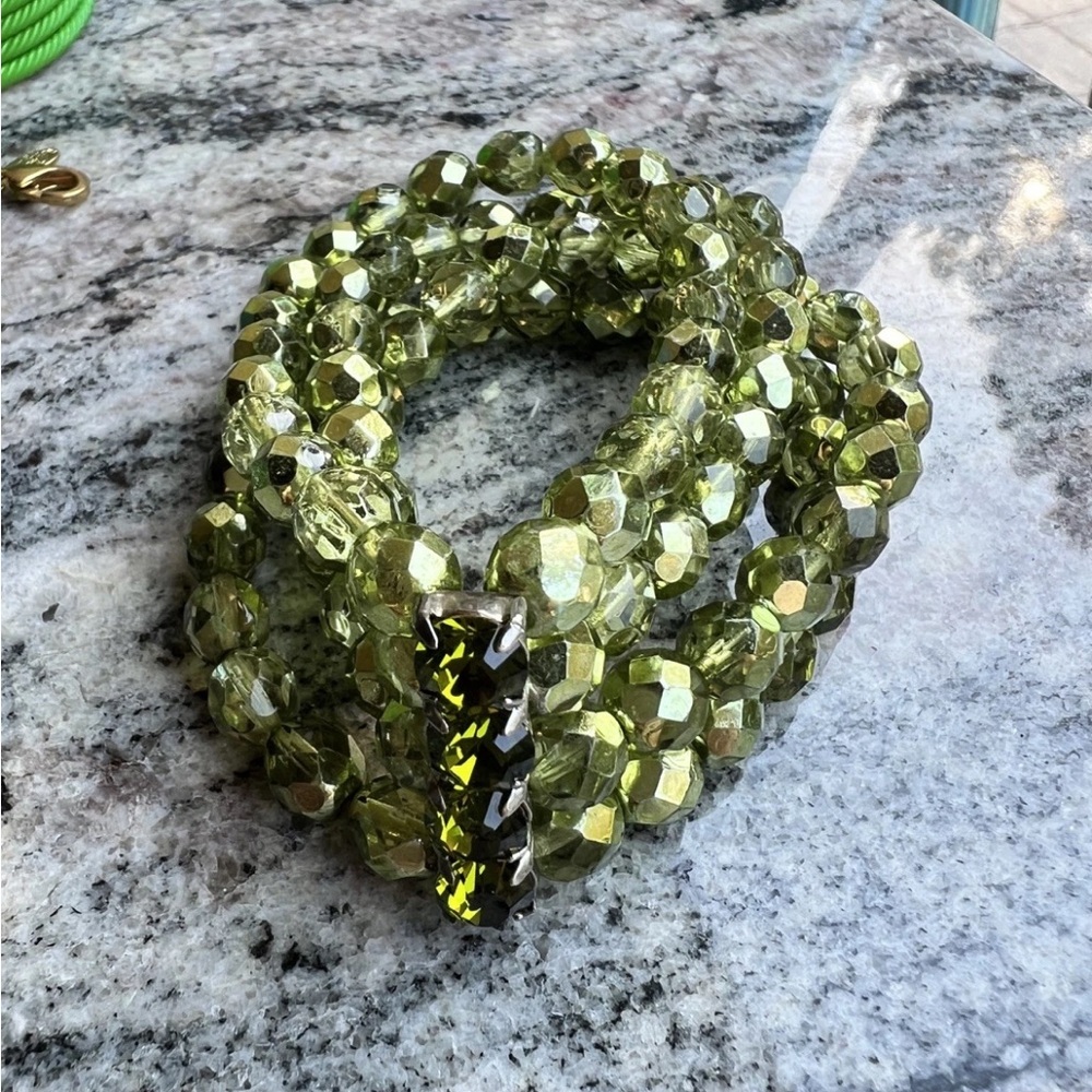 Luxe Olive Beaded Bracelet